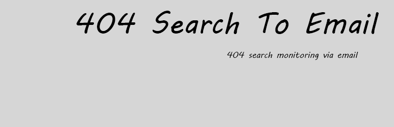 WordPress 404 Search To Email Plugin Banner Image