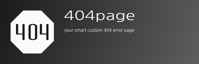 WordPress 404page – your smart custom 404 error page Plugin Banner Image