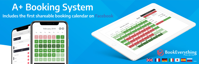 WordPress A+ Booking System – A+ booking calendar Plugin Banner Image