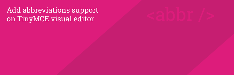 WordPress Abbreviation button for TinyMCE Plugin Banner Image