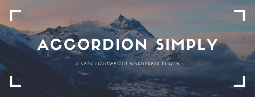 WordPress Accordion Simply Plugin Banner Image