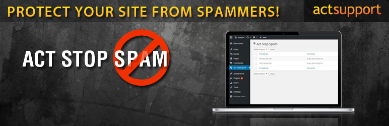 WordPress Act Stop Spam Plugin Banner Image