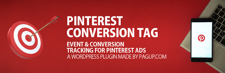 WordPress Pctags – Pinterest conversion tags for Pinterest Ads (advertising) + Event tracking + Site verification + WooCommerce Plugin Banner Image