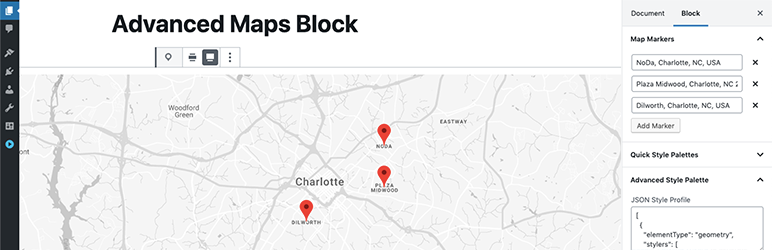 WordPress Advanced Maps Block Plugin Banner Image