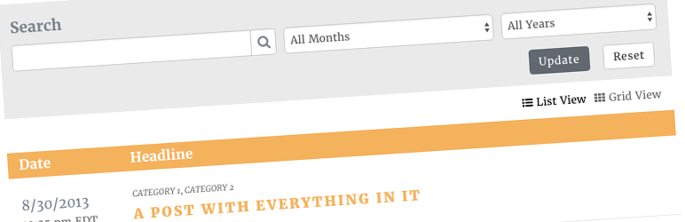 WordPress Ajax Filter Search Plugin Banner Image