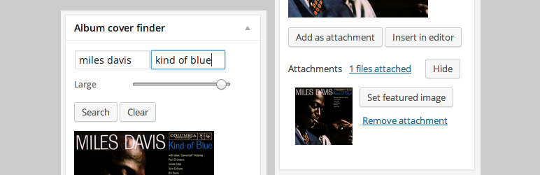 WordPress Album Cover Finder Plugin Banner Image