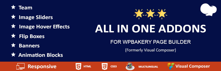 WordPress All in One Addons For WPBakery Page Builder  (formerly Visual Composer) Plugin Banner Image