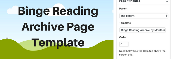 WordPress Binge Reading Archive Page Template Plugin Banner Image