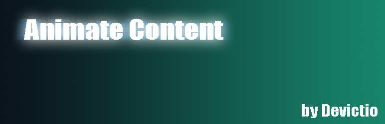 WordPress Animate Content Plugin Banner Image