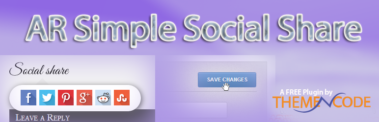 WordPress AR Simple Social Share Plugin Banner Image