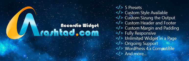 WordPress Arashtad Accordion Plugin Plugin Banner Image