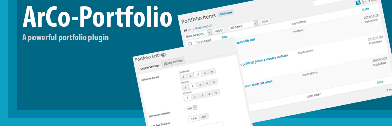 WordPress ArCo-Portfolio Plugin Banner Image