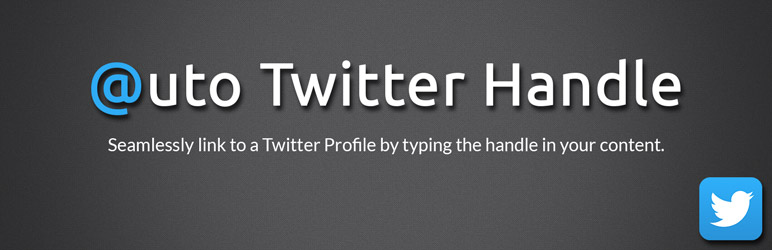 WordPress Auto Twitter Handle Plugin Banner Image
