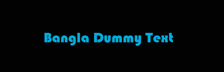 WordPress Bangla Dummy Text Plugin Banner Image