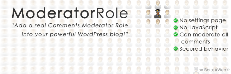 WordPress Moderator Role Plugin Banner Image