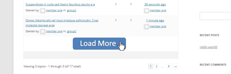 WordPress bbpress-loadmore-topics Plugin Banner Image