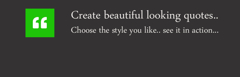WordPress Beautiful Pull Quotes Plugin Banner Image