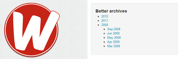WordPress Better archives widget Plugin Banner Image