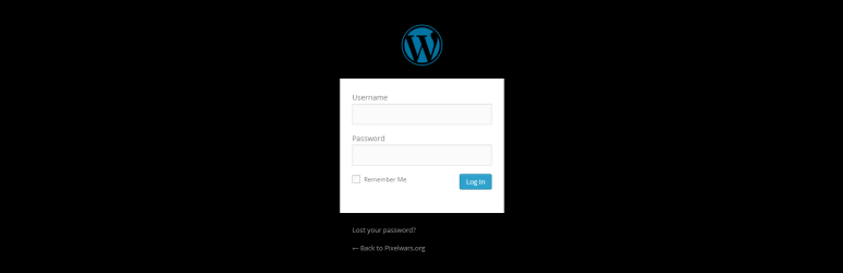 WordPress Black Login Screen Plugin Banner Image