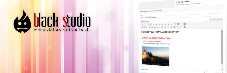 WordPress Black Studio TinyMCE Widget Plugin Banner Image