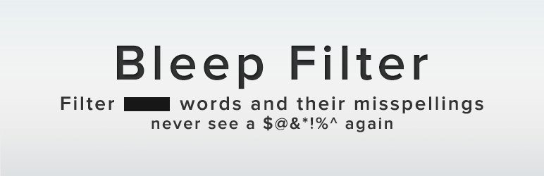 WordPress Bleep Filter Plugin Banner Image