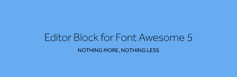 WordPress Block for Font Awesome Plugin Banner Image