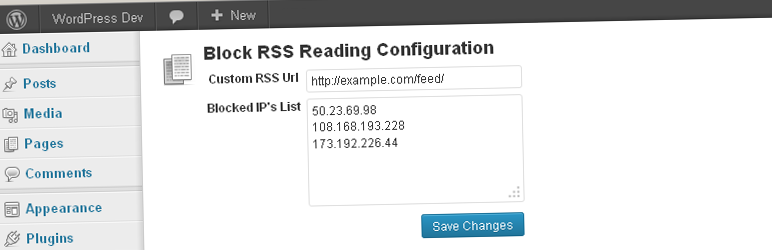 WordPress Block RSS Reading Plugin Banner Image