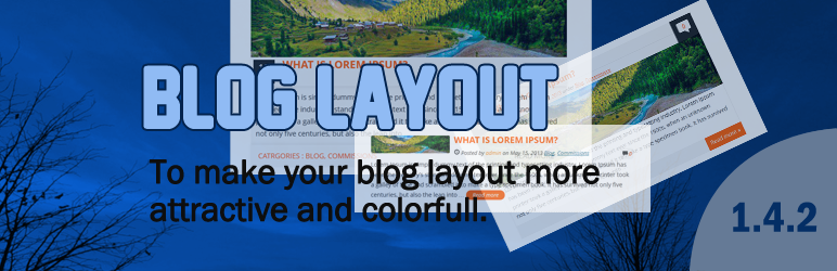 WordPress Blog Layout by WebLumia Infomatics Plugin Banner Image
