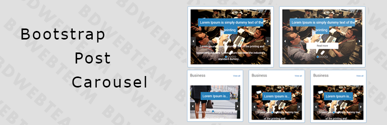 WordPress Bootstrap Carousel 2x Post Widget Plugin Banner Image
