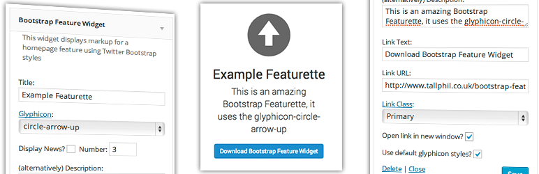 WordPress Bootstrap Feature Widgets Plugin Banner Image