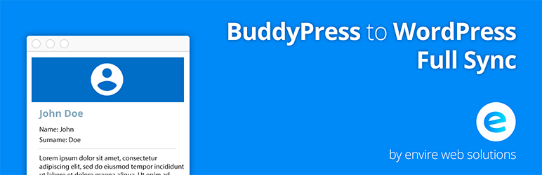 WordPress BuddyPress to WordPress Full Sync Plugin Banner Image