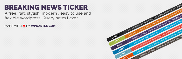 WordPress Breaking News Ticker Plugin Banner Image