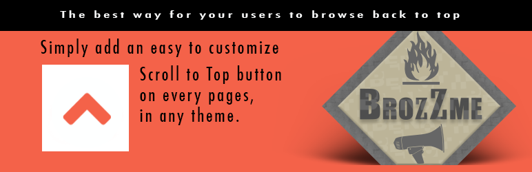 WordPress Brozzme Scroll Top Plugin Banner Image