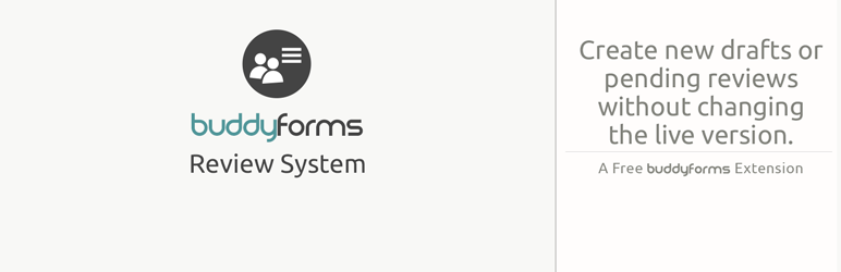 WordPress BuddyForms Moderation ( Former: Review Logic ) Plugin Banner Image