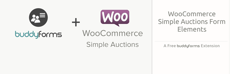 WordPress BuddyForms WooCommerce Simple Auction Plugin Banner Image