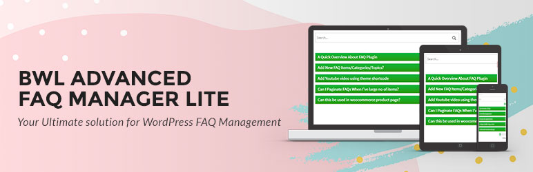 WordPress BWL Advanced FAQ Manager Lite Plugin Banner Image