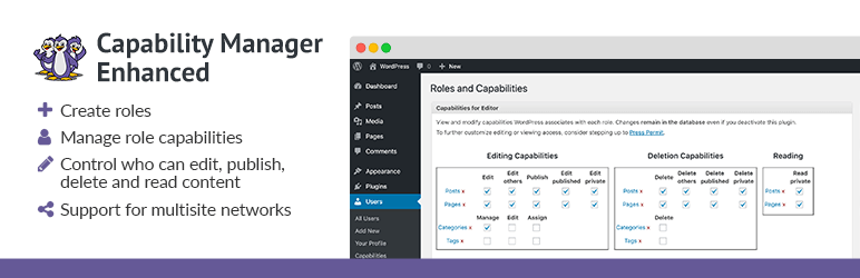 WordPress Capability Manager Enhanced Plugin Banner Image