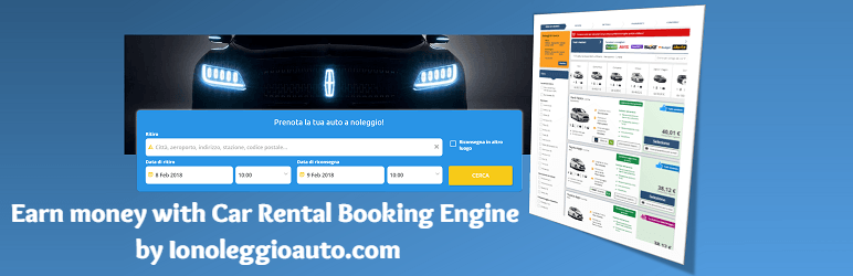 WordPress Car Rental Booking Engine by Ionoleggioauto.com Plugin Banner Image