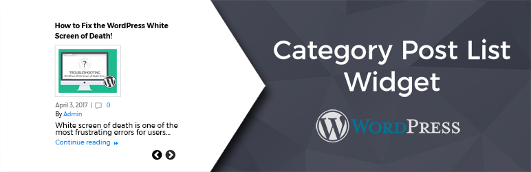 WordPress Category Post List Widget Plugin Banner Image
