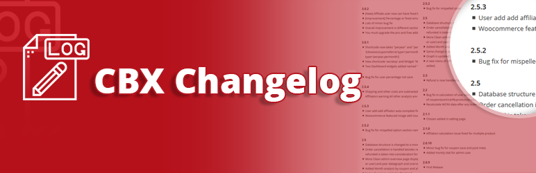 WordPress CBX Changelog Plugin Banner Image