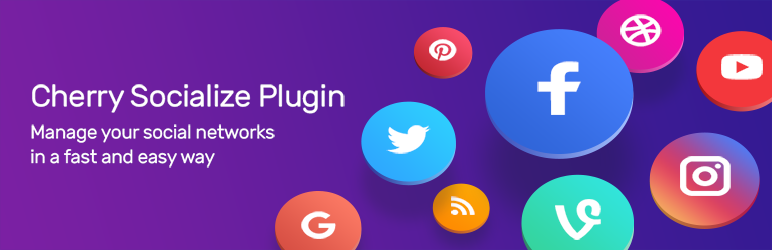 WordPress Cherry Socialize Plugin Banner Image
