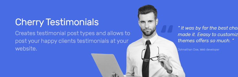 WordPress Cherry Testimonials Plugin Banner Image