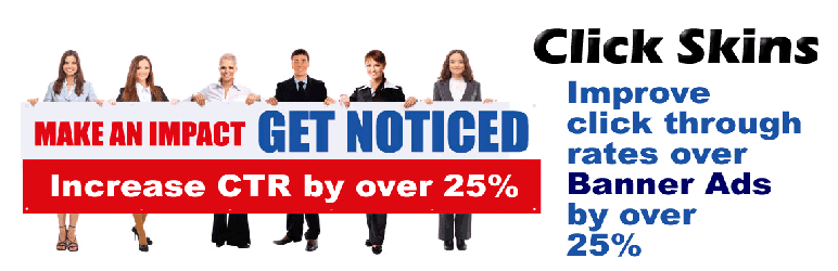 WordPress Click skin – Website enhancements and an alternative to banner ads Plugin Banner Image