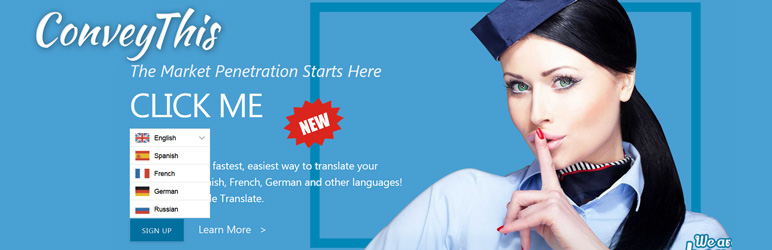 WordPress Translate Website to 92 Languages with ConveyThis Plugin Banner Image