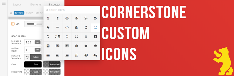 WordPress Cornerstone Custom Icons Plugin Banner Image
