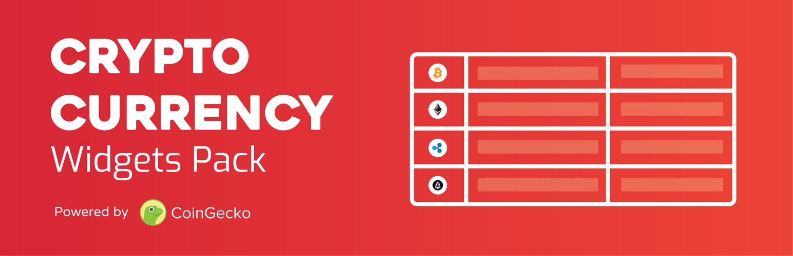 WordPress Cryptocurrency Widgets Pack Plugin Banner Image
