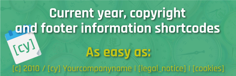WordPress Current Year and Footer Information Plugin Banner Image