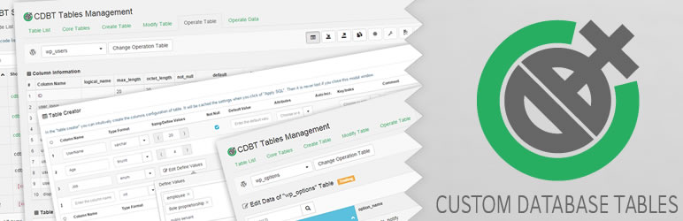 WordPress Custom DataBase Tables Plugin Banner Image
