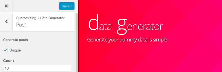 WordPress Data Generator Plugin Banner Image