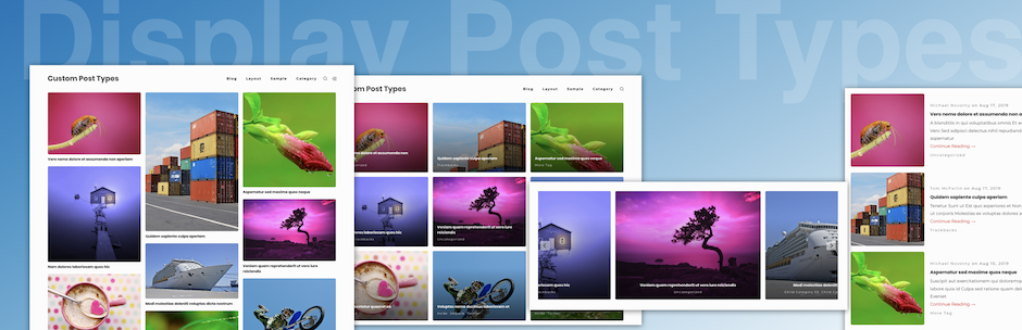 WordPress Display Post Types – Show Page, post or any post type Plugin Banner Image